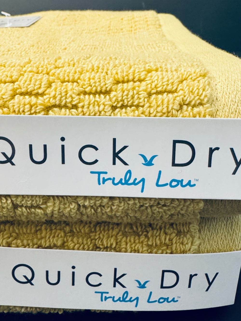 10pc TRULY LOU 100% Cotton Quick Dry Bath Towel Set - Misted Yellow - Picture 3 of 6